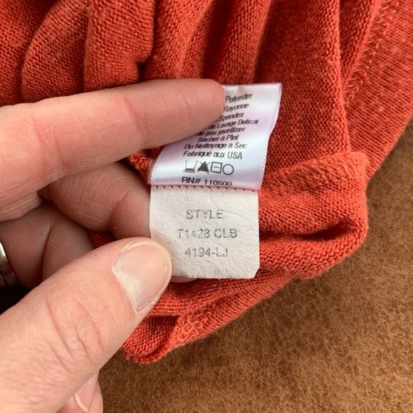 Laila Jayde "Bowie 3/4 Sleeve Dolman Knit Top", Coral, Women's XS - Picture 9 of 12